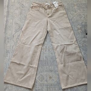 Mango Women's Beige Wide-leg Jeans